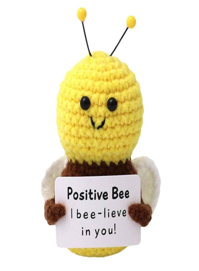 Aeenioy Crochet Toys, Handmade Crochet Bee Plush Decor, for Women Men, Aesthetic Home Decor, Office Desk Decors, Table Decoration Items - Image 1